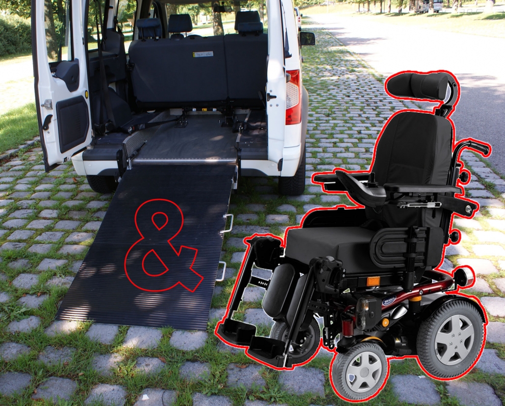 Miet-Rollstuhltransporter für E-Rollstuhl