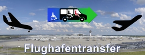 Flughafentransfer mit Rollstuhl vom zum Flughafen Muenchen
